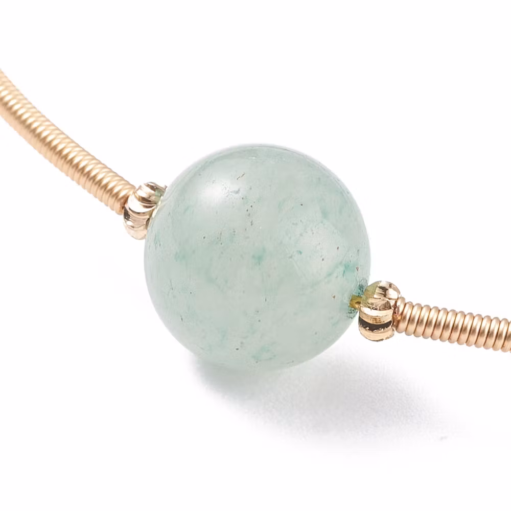 Guldfärgat armband aventurin, 1 st