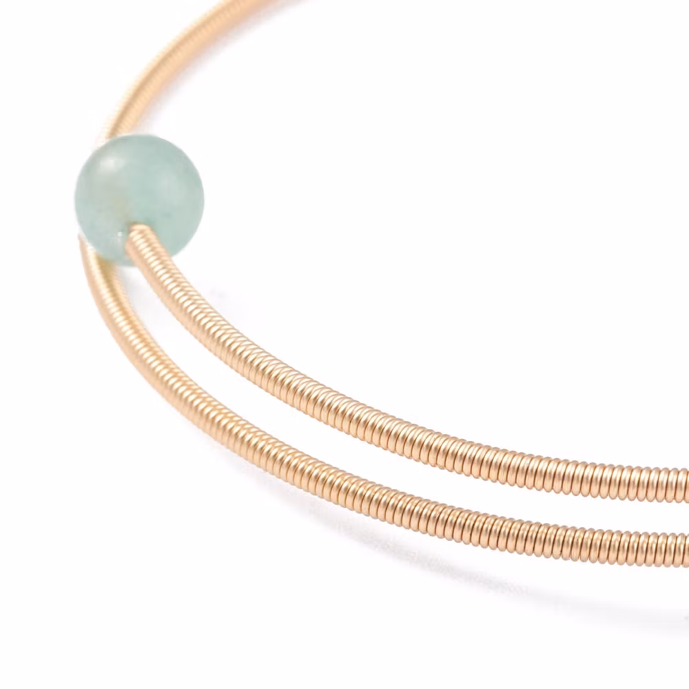 Guldfärgat armband aventurin, 1 st