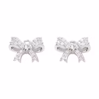 Antikfärgad berlock rosett och cubic zirconia, 1 st