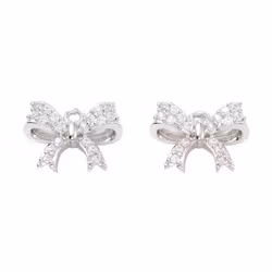 Antikfärgad berlock rosett och cubic zirconia, 1 st