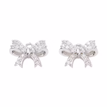 Antikfärgad berlock rosett och cubic zirconia, 1 st