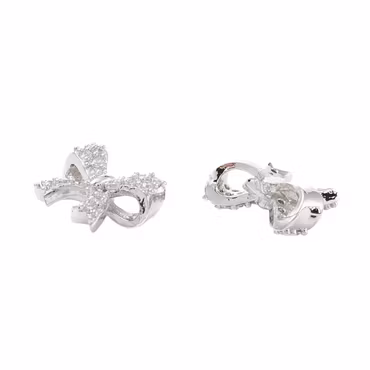 Antikfärgad berlock rosett och cubic zirconia, 1 st