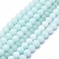 Jade 6 mm light green melange, 1 strand