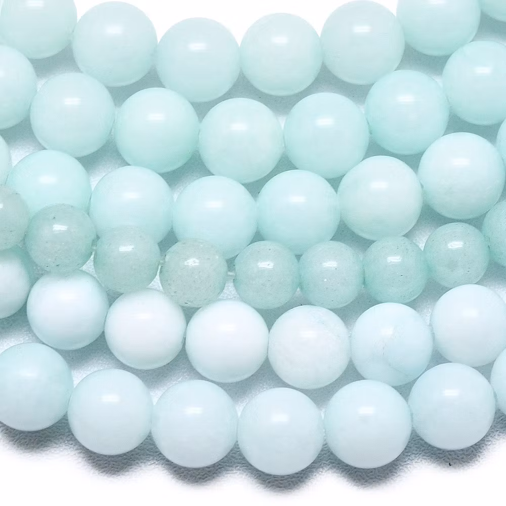 Jade 4 mm light blue/aqua, 1 strand