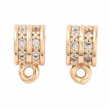 Guldfärgad hanger cubic zirconia, 1 st