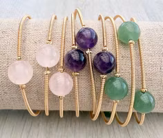 Guldfärgat armband Rosenkvarts, 1 st