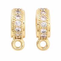 Guldfärgad smal hanger med cubic zirconia, 1 st