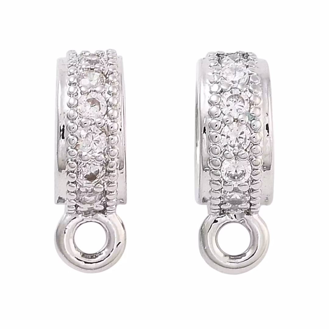 Gold-colored hanger cubic zirconia, 1 pc.