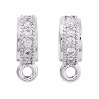 Antikfärgad smal hanger med cubic zirconia, 1 st