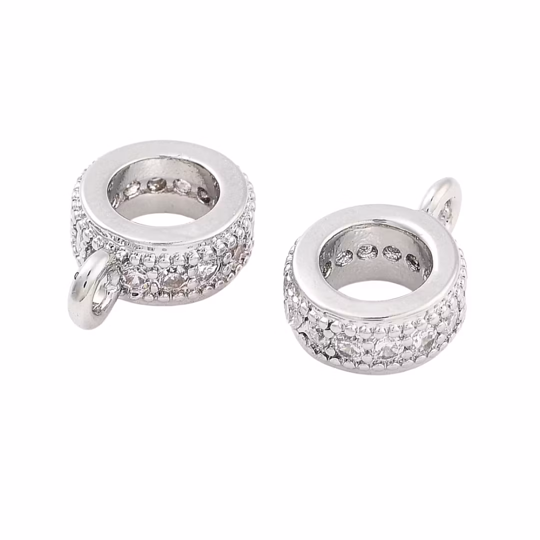 Gold-colored hanger cubic zirconia, 1 pc.