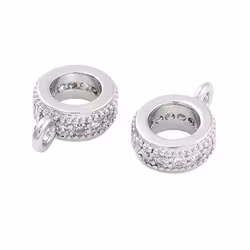 Gold-colored hanger cubic zirconia, 1 pc.