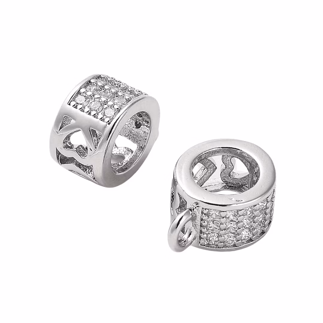 Gold-colored hanger cubic zirconia, 1 pc.