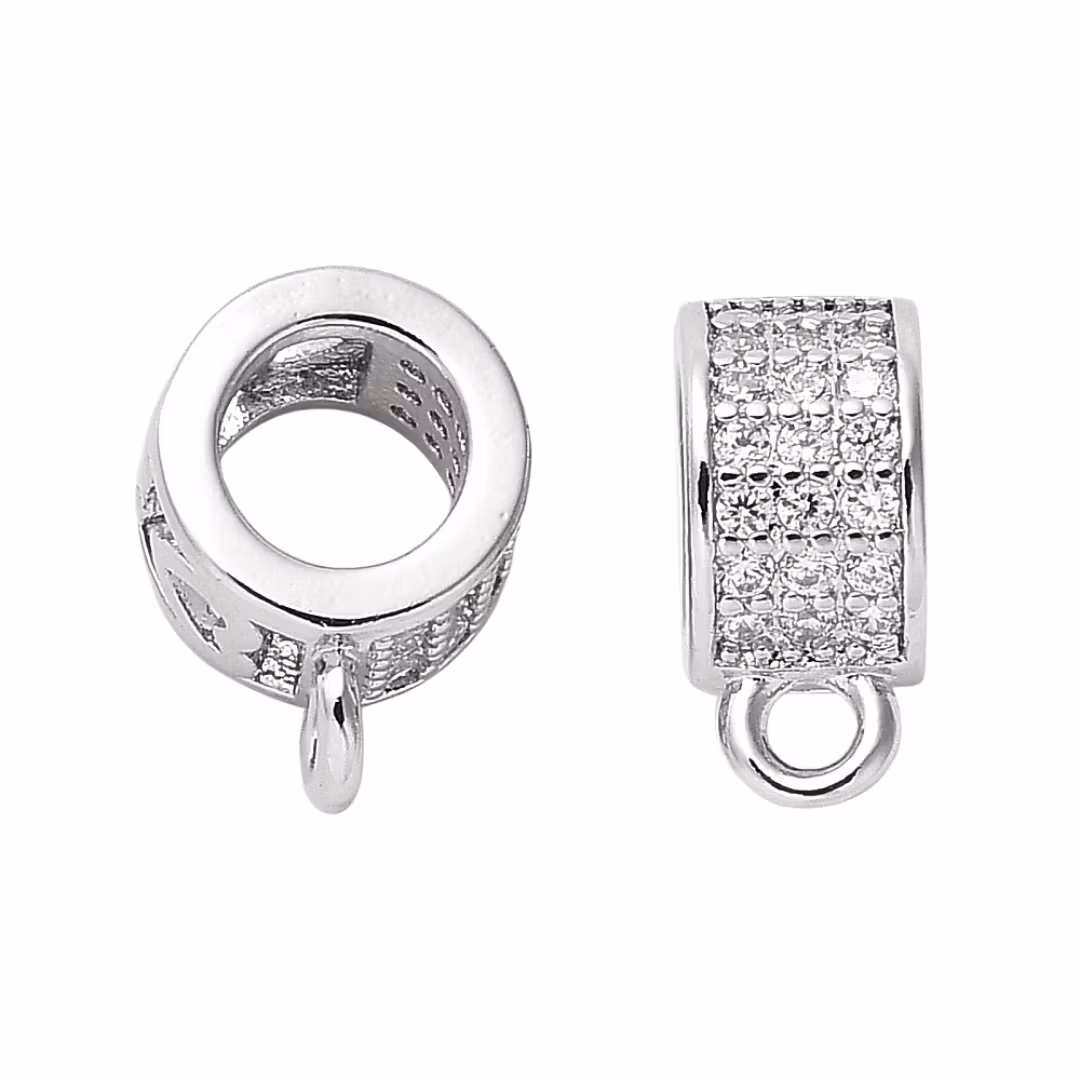 Gold-colored hanger cubic zirconia, 1 pc.