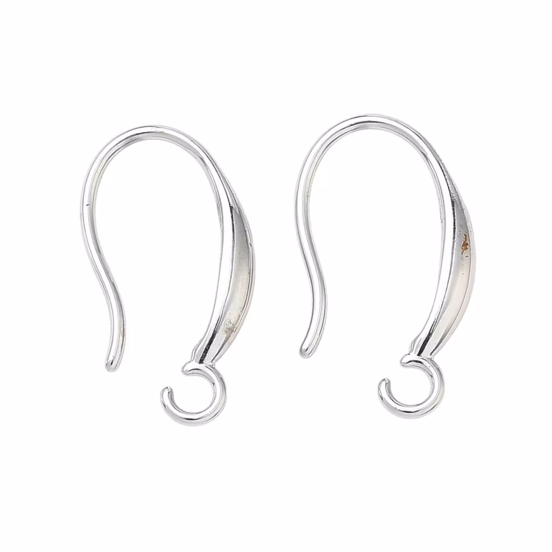 Rostfritt stål breda öronkrokar, 1 par