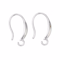 Rostfritt stål breda öronkrokar, 1 par