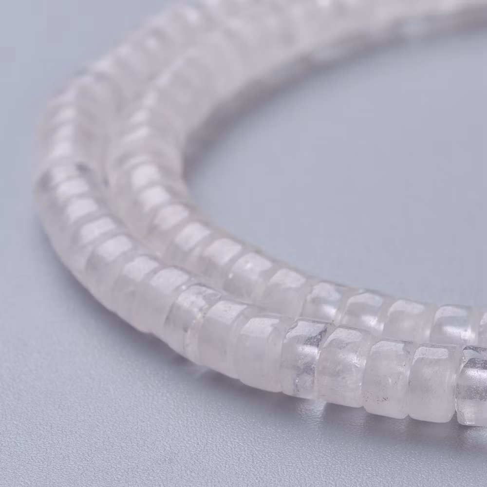 Bergkristall rondeller 4x2 mm, 1 sträng