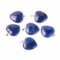 Antikfärgat hänge hjärta lapis, 1 st