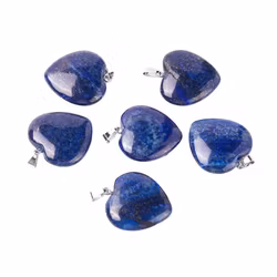 Antikfärgat hänge hjärta lapis, 1 st