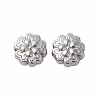 Rostfritt stål pärla blomma 8 mm, 1 st