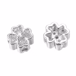 Rhinestone bead gold 8 mm, 1 pc.