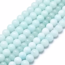 Jade 8 mm aqua, 1 sträng
