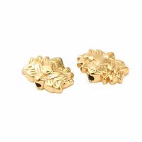 Guldfärgat rostfritt stål pärla lotus med 18k, 1 st
