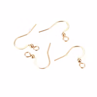 Surgical steel single ear hooks, 10 pcs