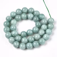 Natural jade green 10 mm, 1 strand