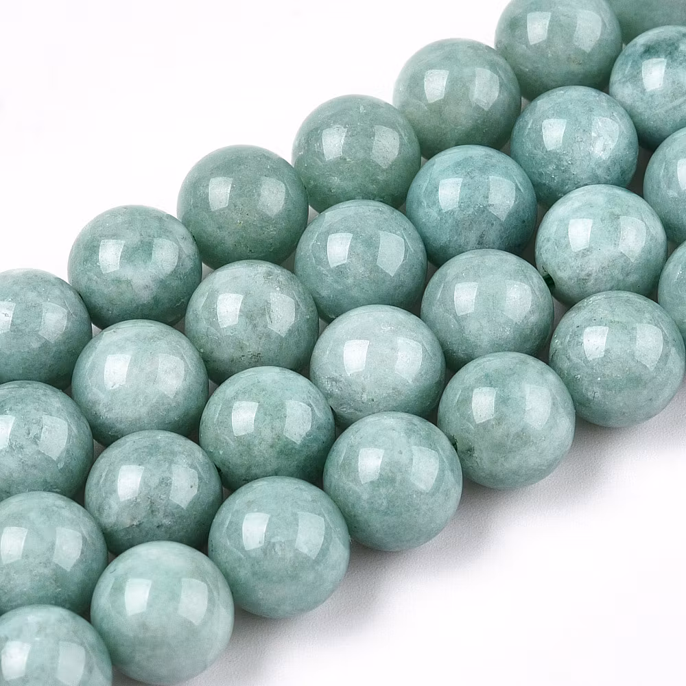 Jade 8 mm natural green, 1 strand