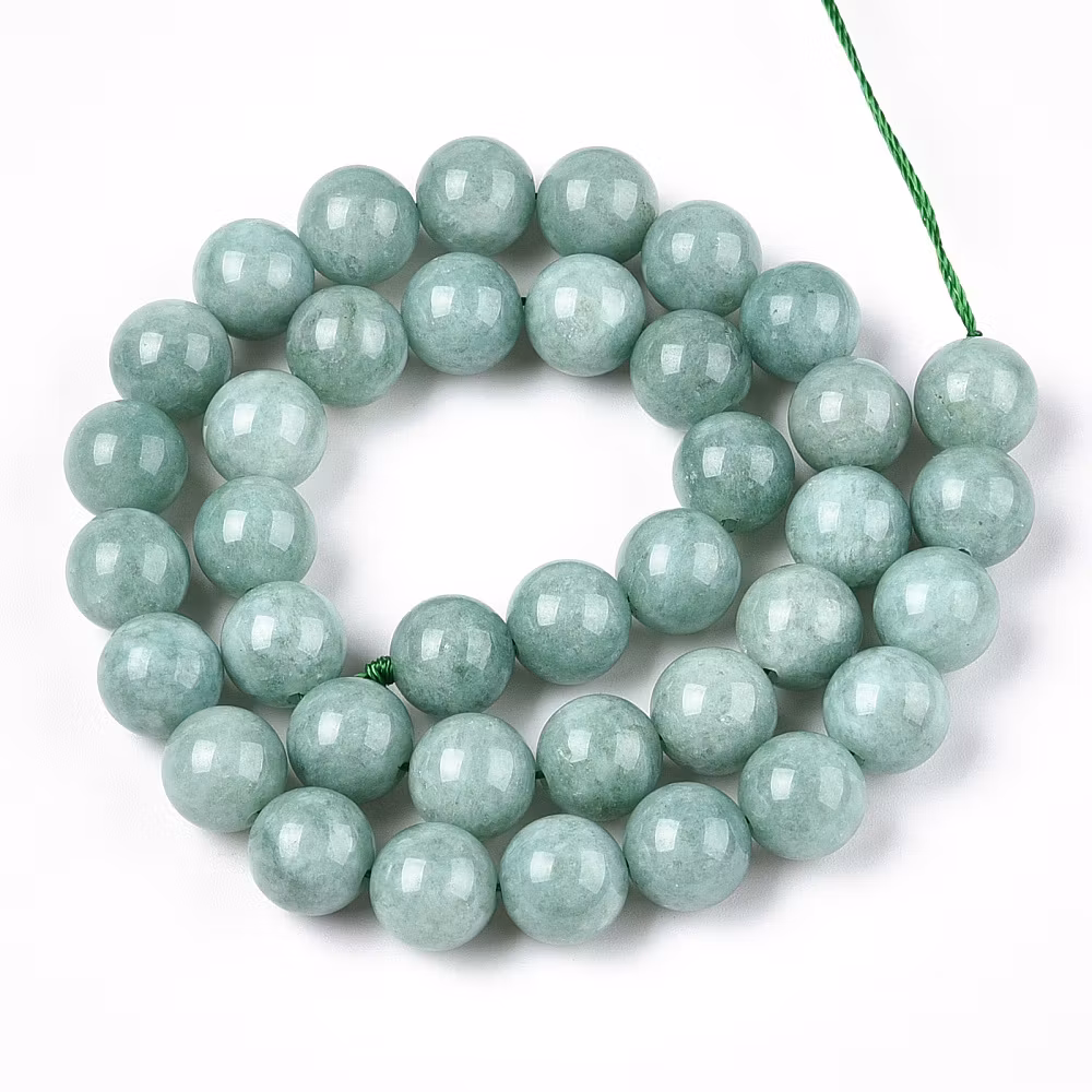 Jade 8 mm natural green, 1 strand