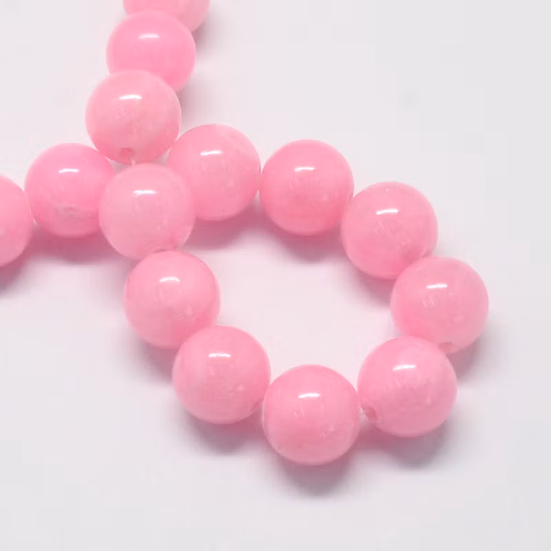 Jade 6 mm rosa, 1 sträng