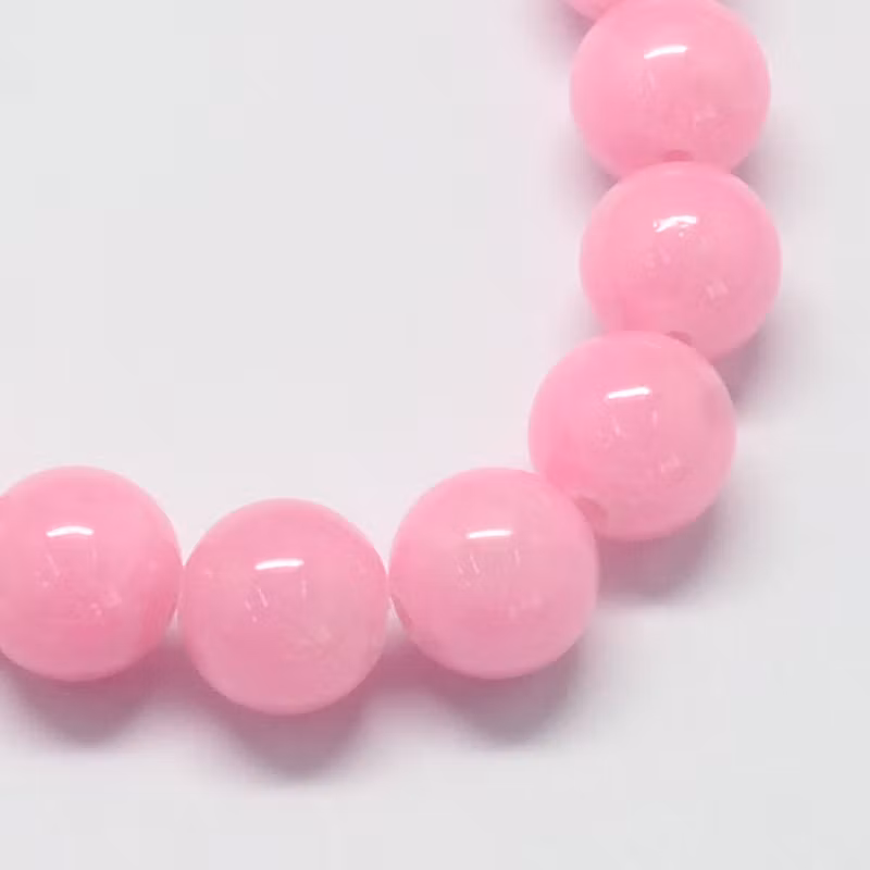 Jade 6 mm rosa, 1 sträng