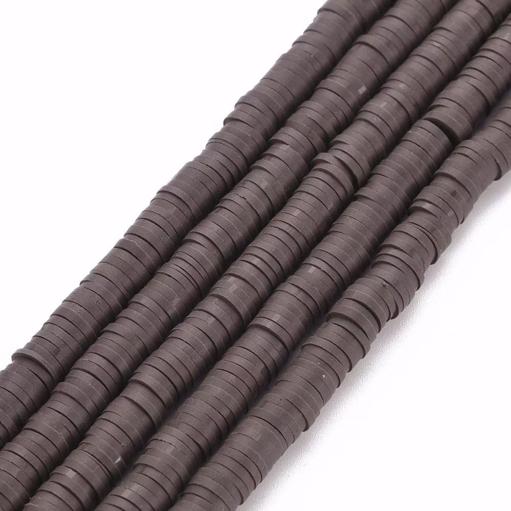 Heishi beads dark brown, 1 strand