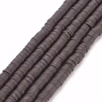 Heishi beads dark brown, 1 strand