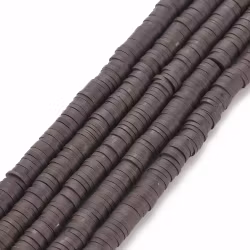 Heishi beads dark brown, 1 strand