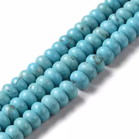Howlite rondeller turkos 8x5 mm, 1 sträng