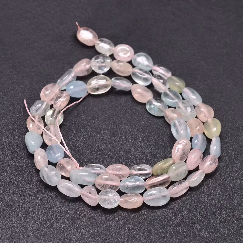 Morganite chips, 1 strand