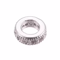 Gold-colored rhinestone roundel with cubic zirconia, 1 pc.
