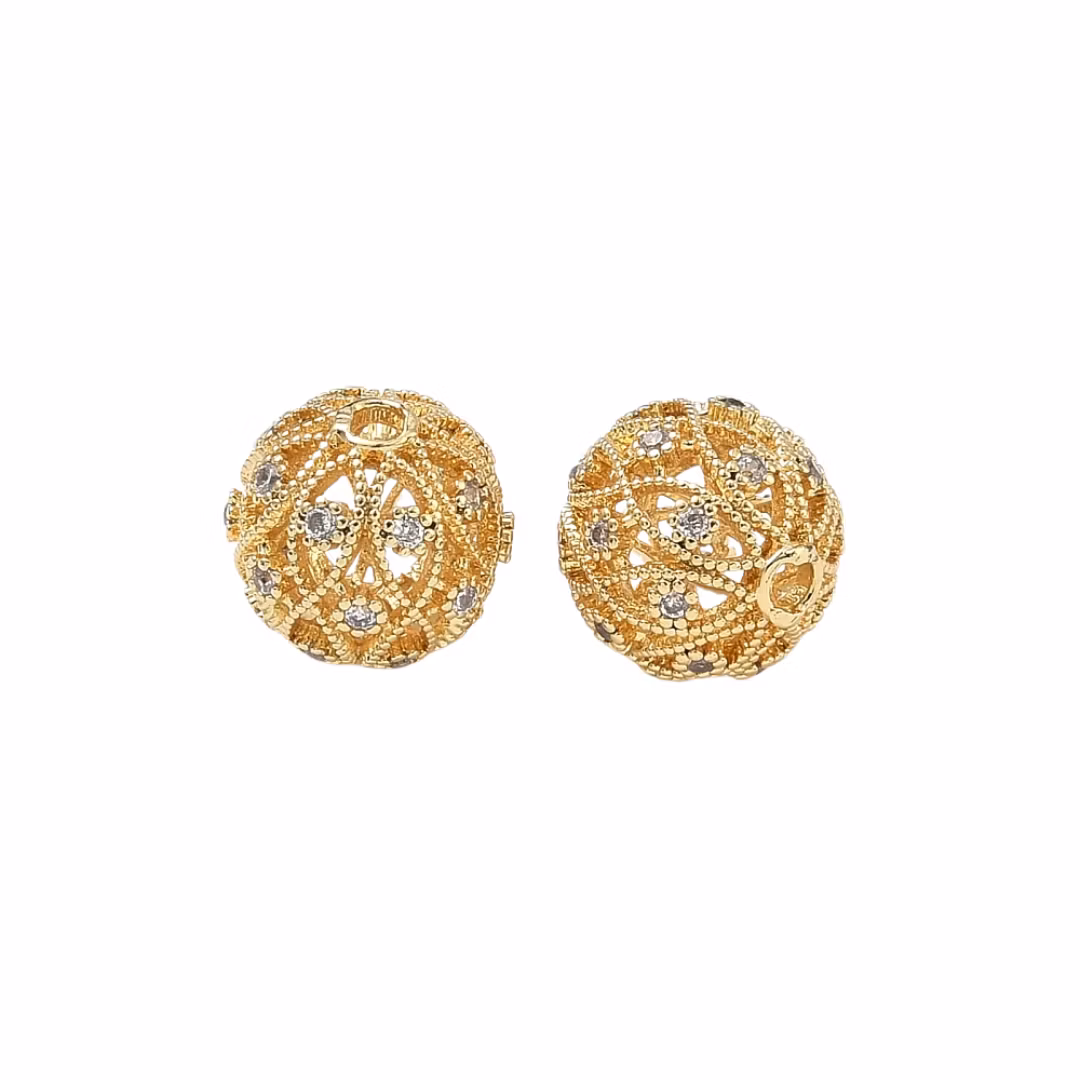 Rhinestone bead antique 10 mm, 1 pc