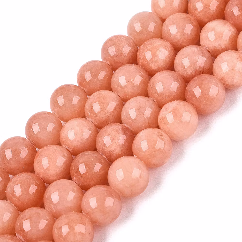 Jade 4 mm orange, 1 sträng