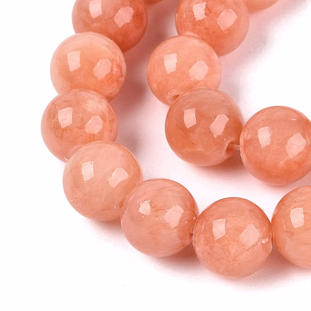 Jade 4 mm orange, 1 sträng