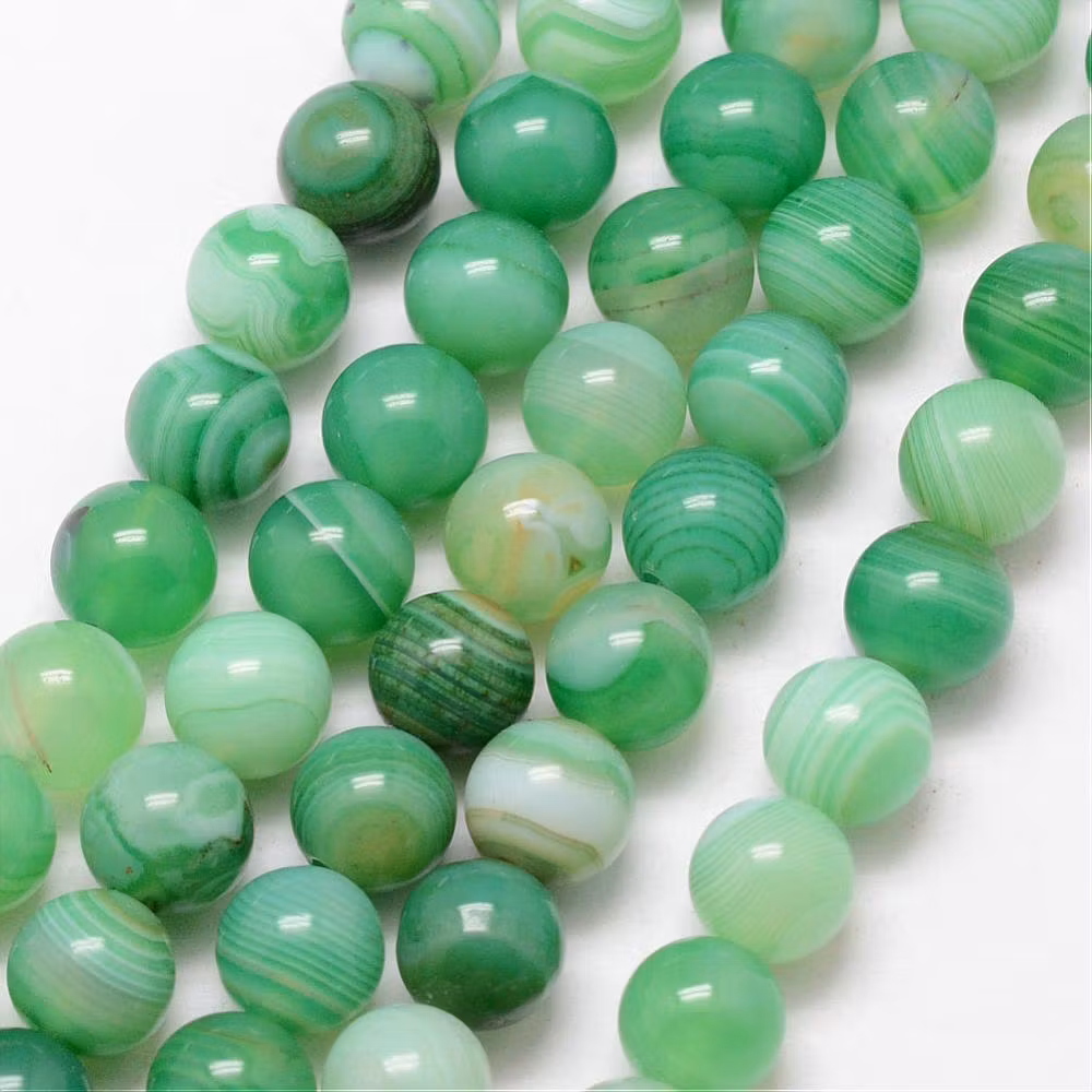 Faceted agate mix strip 8 mm, 1 strand