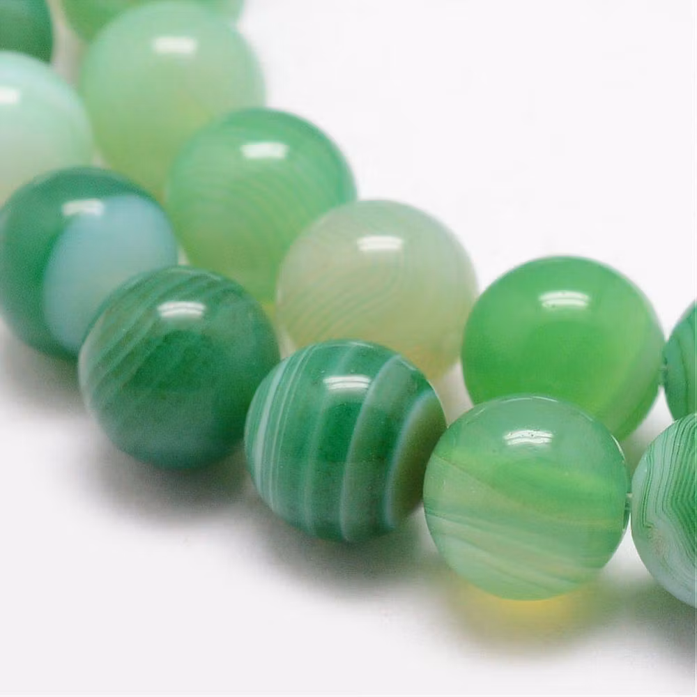 Faceted agate mix strip 8 mm, 1 strand