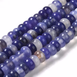Bandagat rondeller 8x5 mm blå/lila, 1/2 sträng