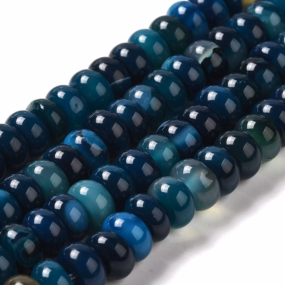 Bandagat rondeller 8x5 mm blå, 1/2 sträng