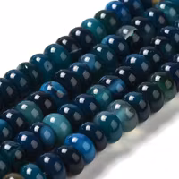 Faceted agate mix strip 8 mm, 1 strand