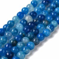 Faceted agate mix strip 8 mm, 1 strand