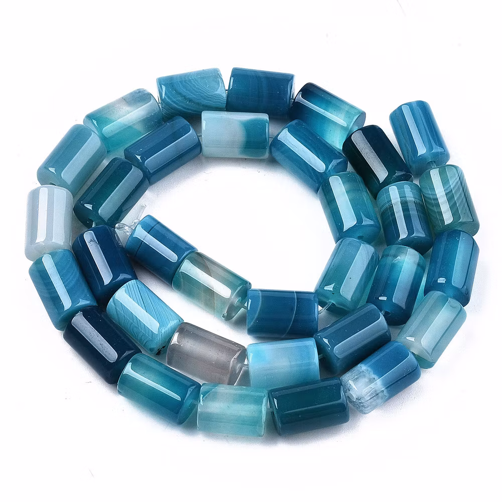 Faceted agate mix strip 8 mm, 1 strand