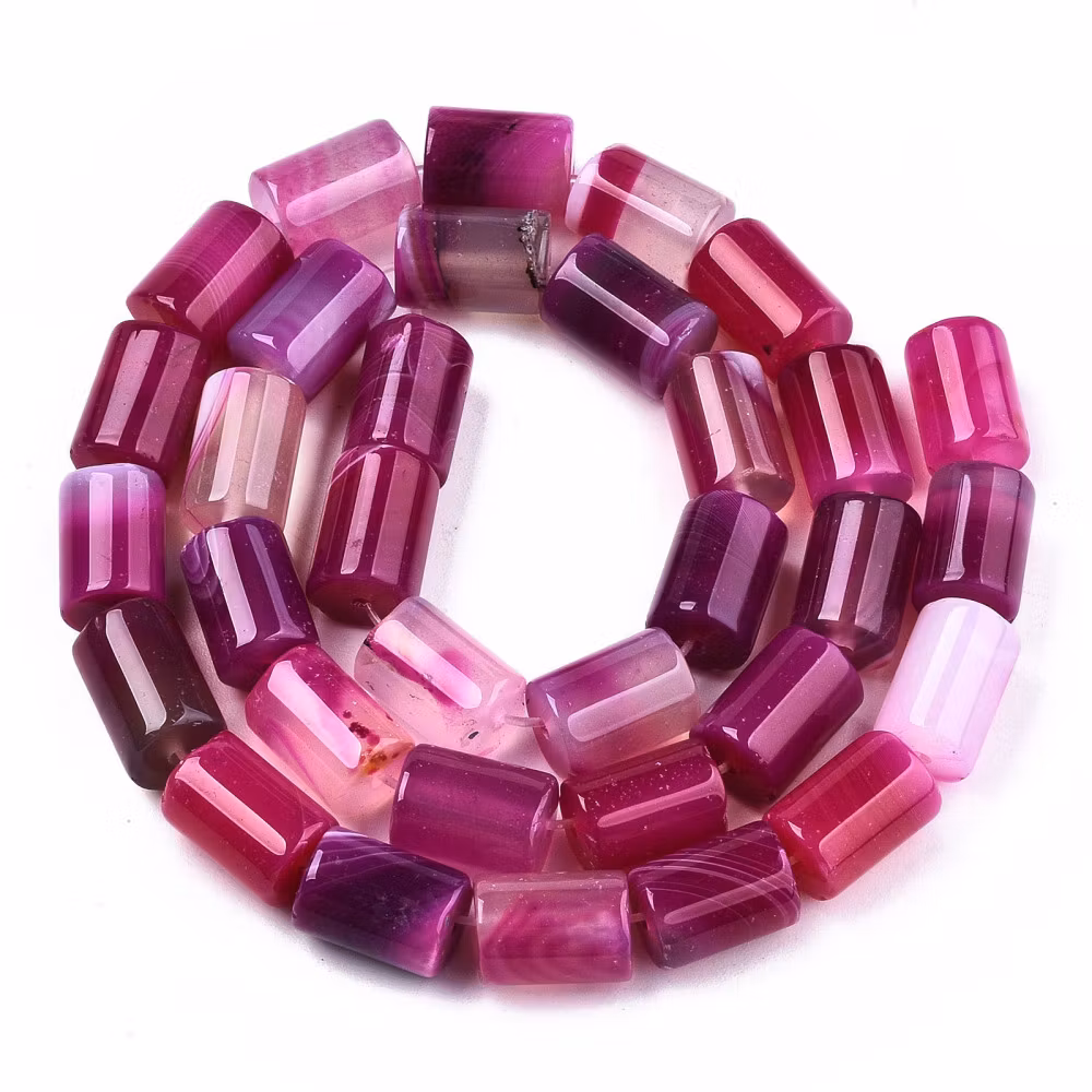 Faceted agate mix strip 8 mm, 1 strand