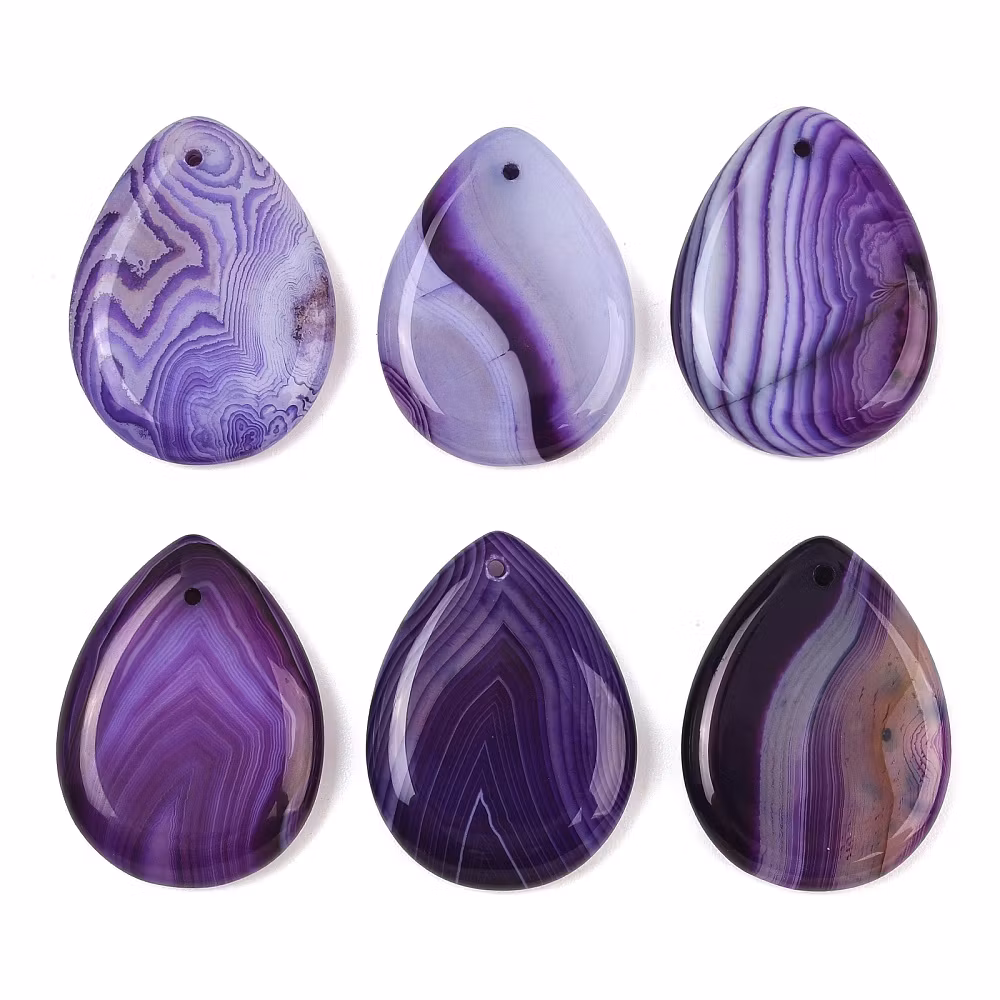 Faceted agate mix strip 8 mm, 1 strand